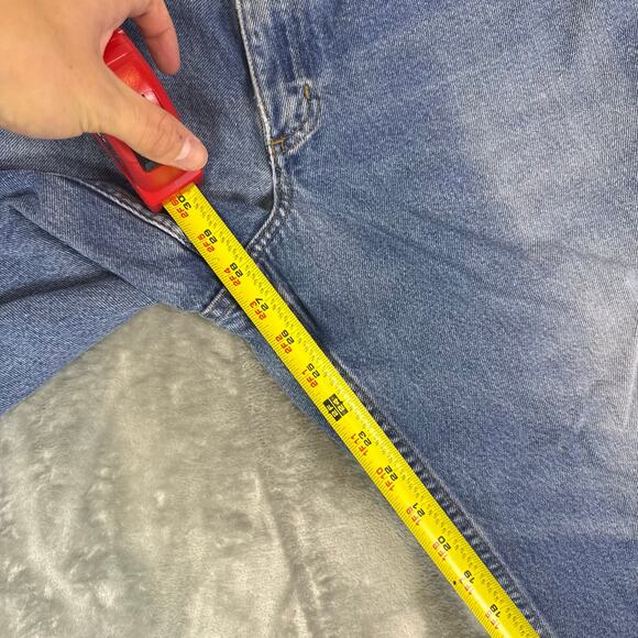 VTG Y2K LL Bean blue denim baggy casual streetwear jeans mens 34x29 - Picture 7 of 7